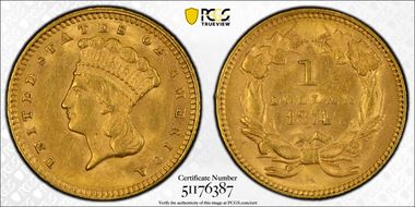 1874 G$1 MS62