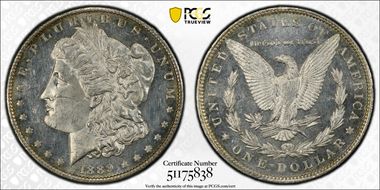 1889 $1 MS62DMPL