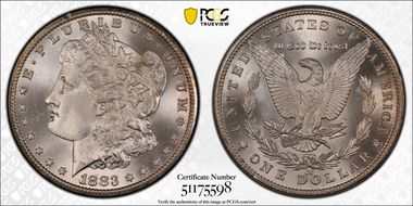 1883-CC $1 MS67+