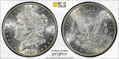 1884-S $1 MS61
