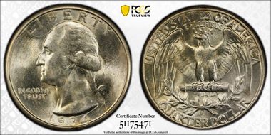 1934-D 25C AU55