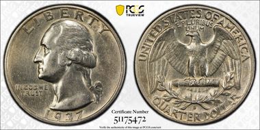 1937-S 25C AU53