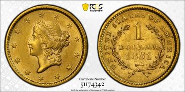 1851 G$1 AU55