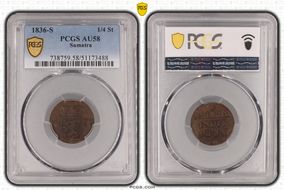 1836-S 1/4 St AU58BN