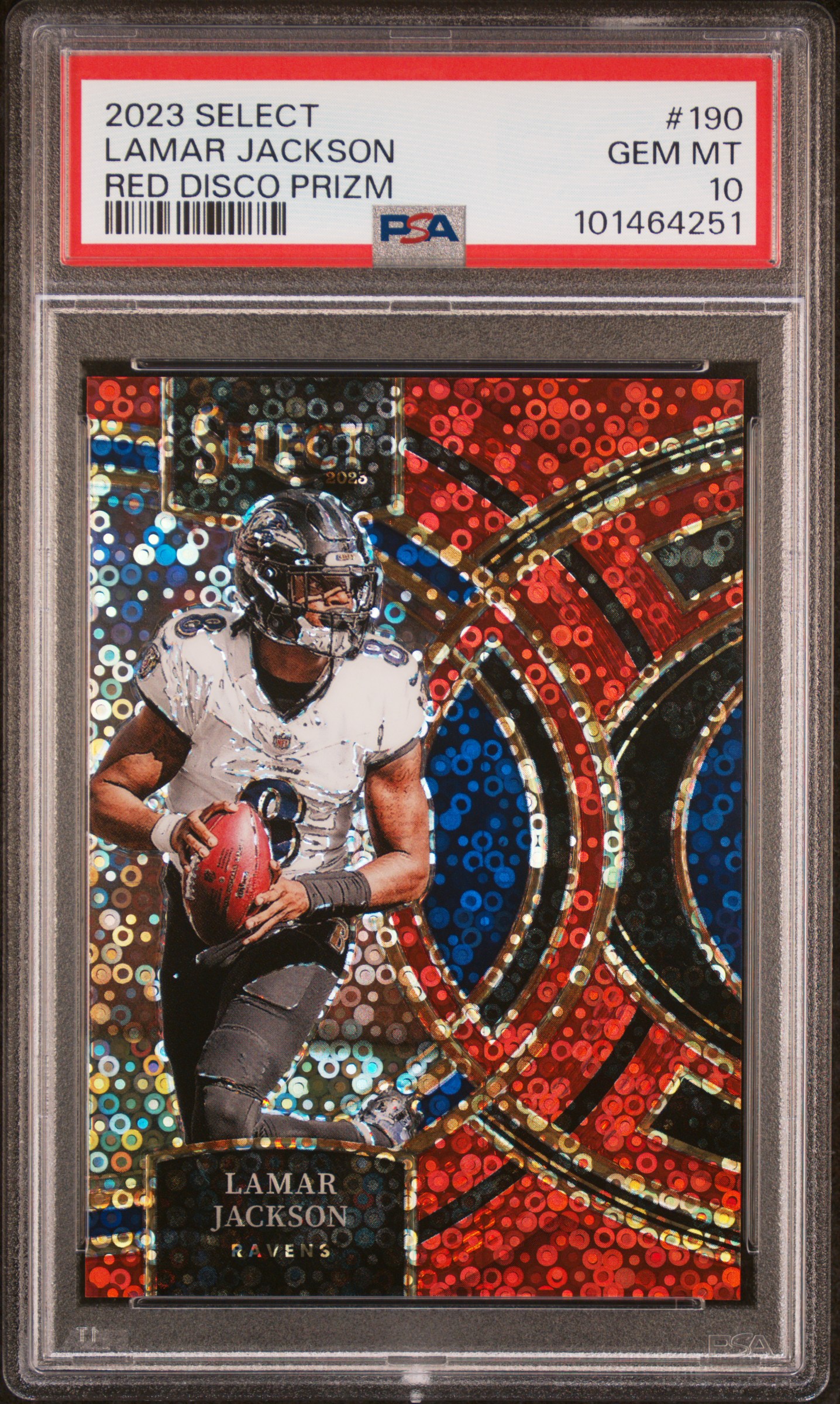 2023 #190 Lamar Jackson PSA 10 Panini Select