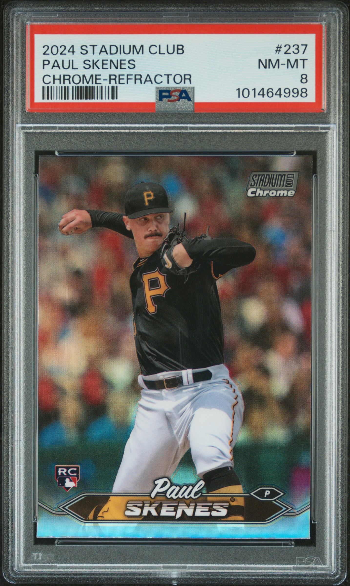 2024 Topps Stadium Club Paul Skenes #237 (Chrome-Refractor) Nm-Mt 8 front