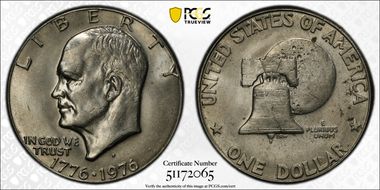 1976-D $1 Type 1 AU58