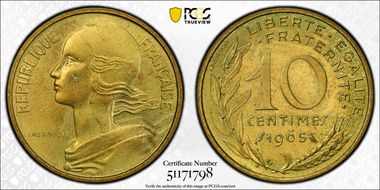 1965 10C Gad-293 MS65