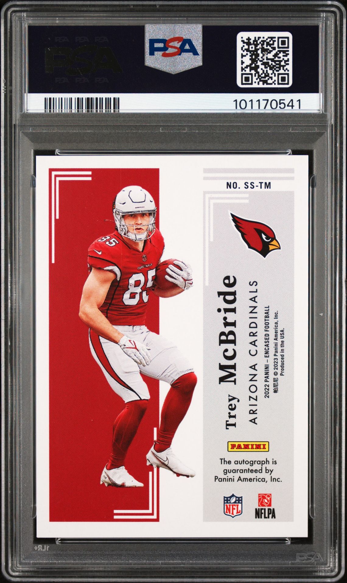 2022 Panini Encased Scripted Signatures Trey Mcbride #Sstm (Scripted Signature-Gold) Mint 9 back