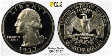 1977-S 25C PR69DCAM