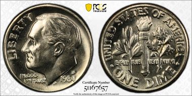 1984-D 10C MS65