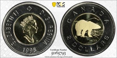 1998-W $2 PL69