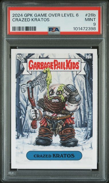 2024 Topps TOPPS GARBAGE PAIL KIDS: GAME OVER LEVEL 6 #26B Crazed Kratos front