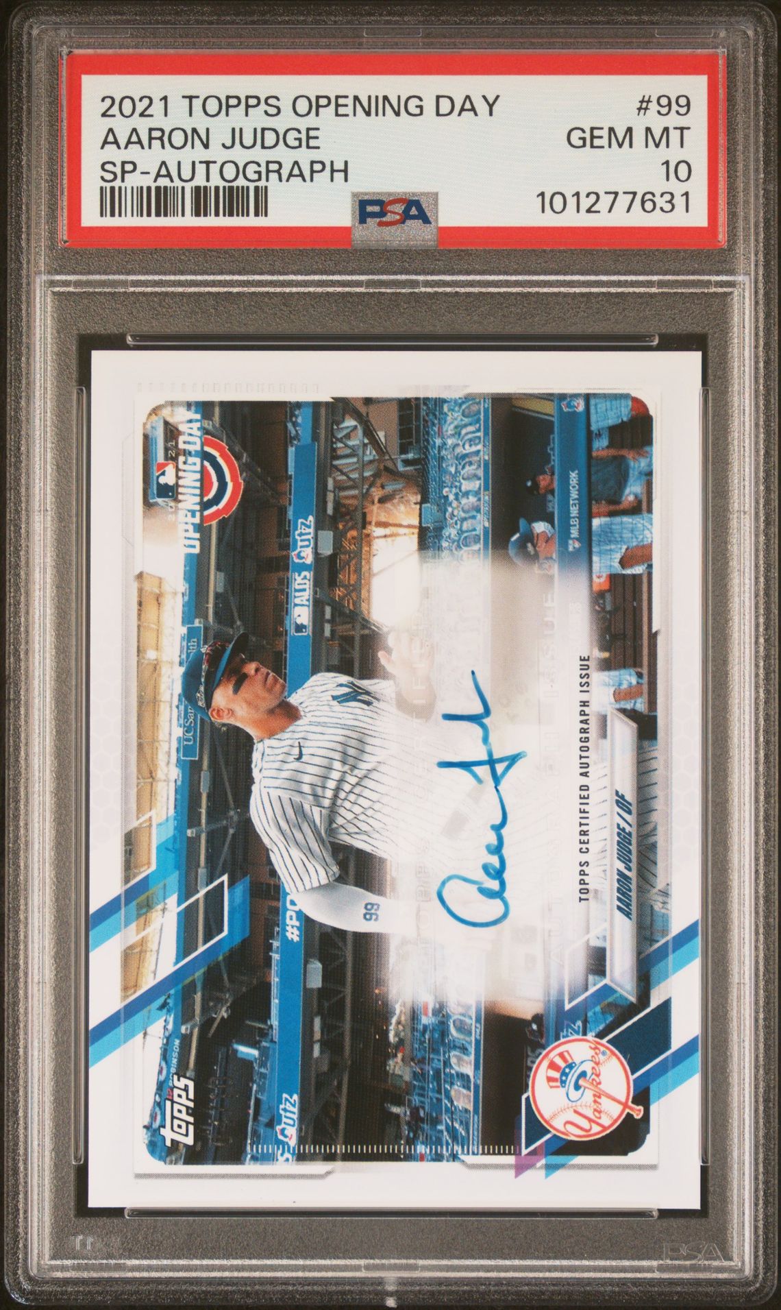 2021 Topps TOPPS OPENING DAY SP-AUTOGRAPH #99 Aaron Judge front
