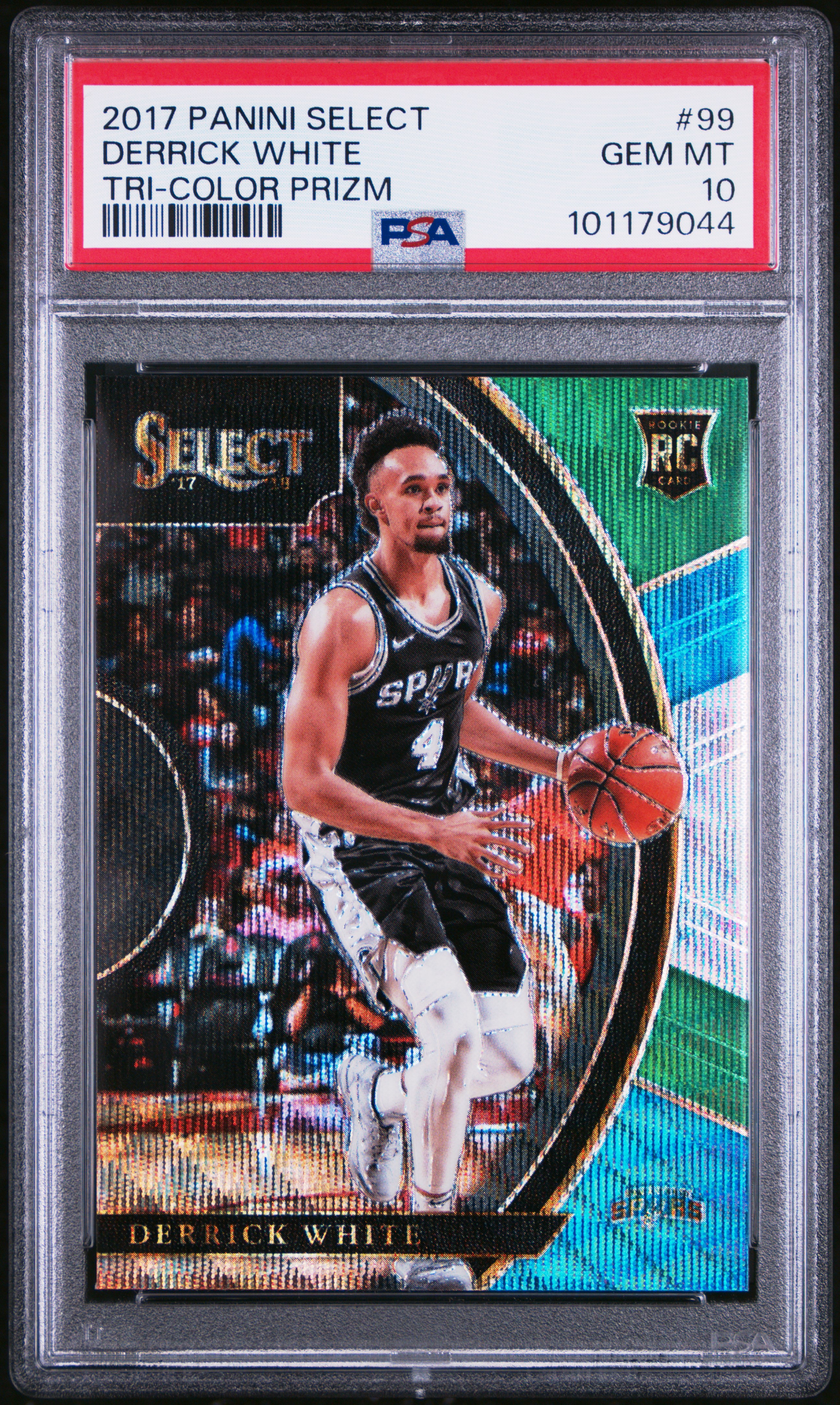 2017 Panini Select Derrick White #99 (Tri-Color Prizm) Gem Mt 10 front
