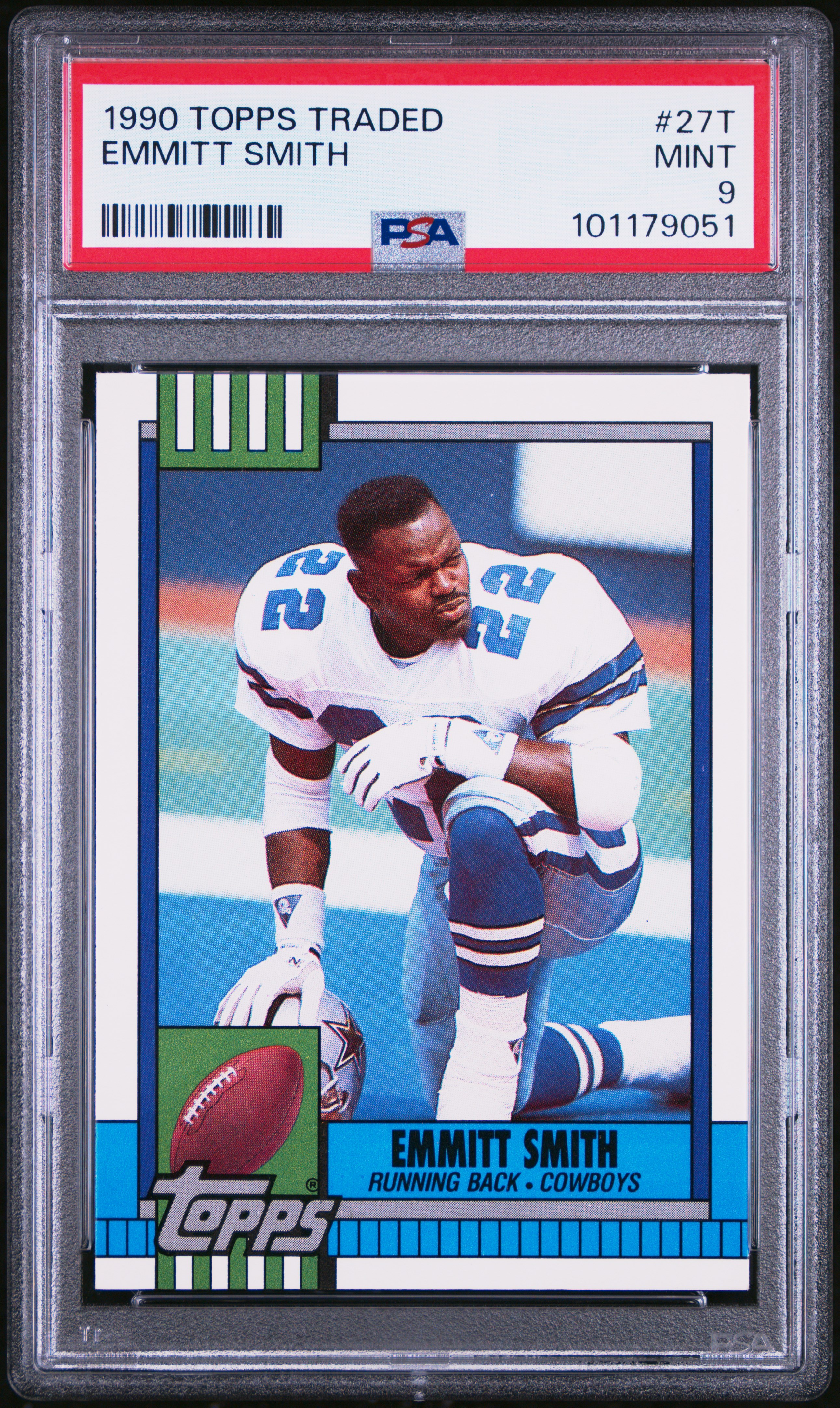 1990 Topps Traded Emmitt Smith #27T Mint 9 front