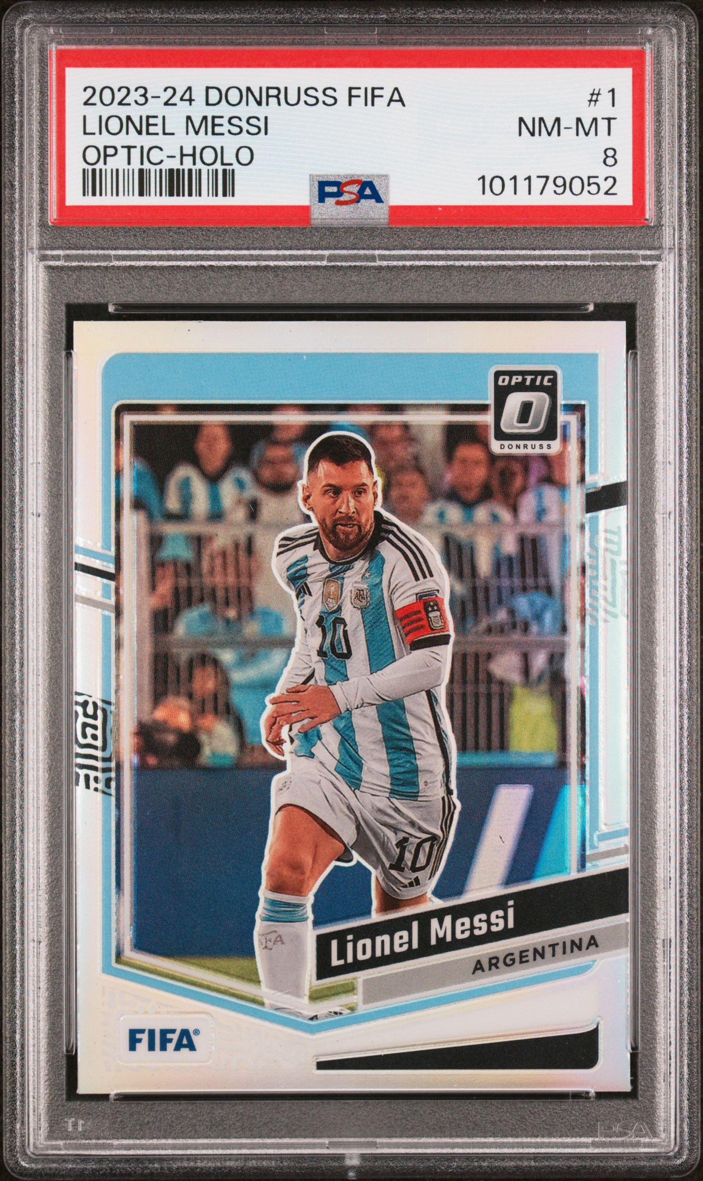 2023-24 Panini Donruss Fifa Lionel Messi #1 (Optic-Holo) Nm-Mt 8 front