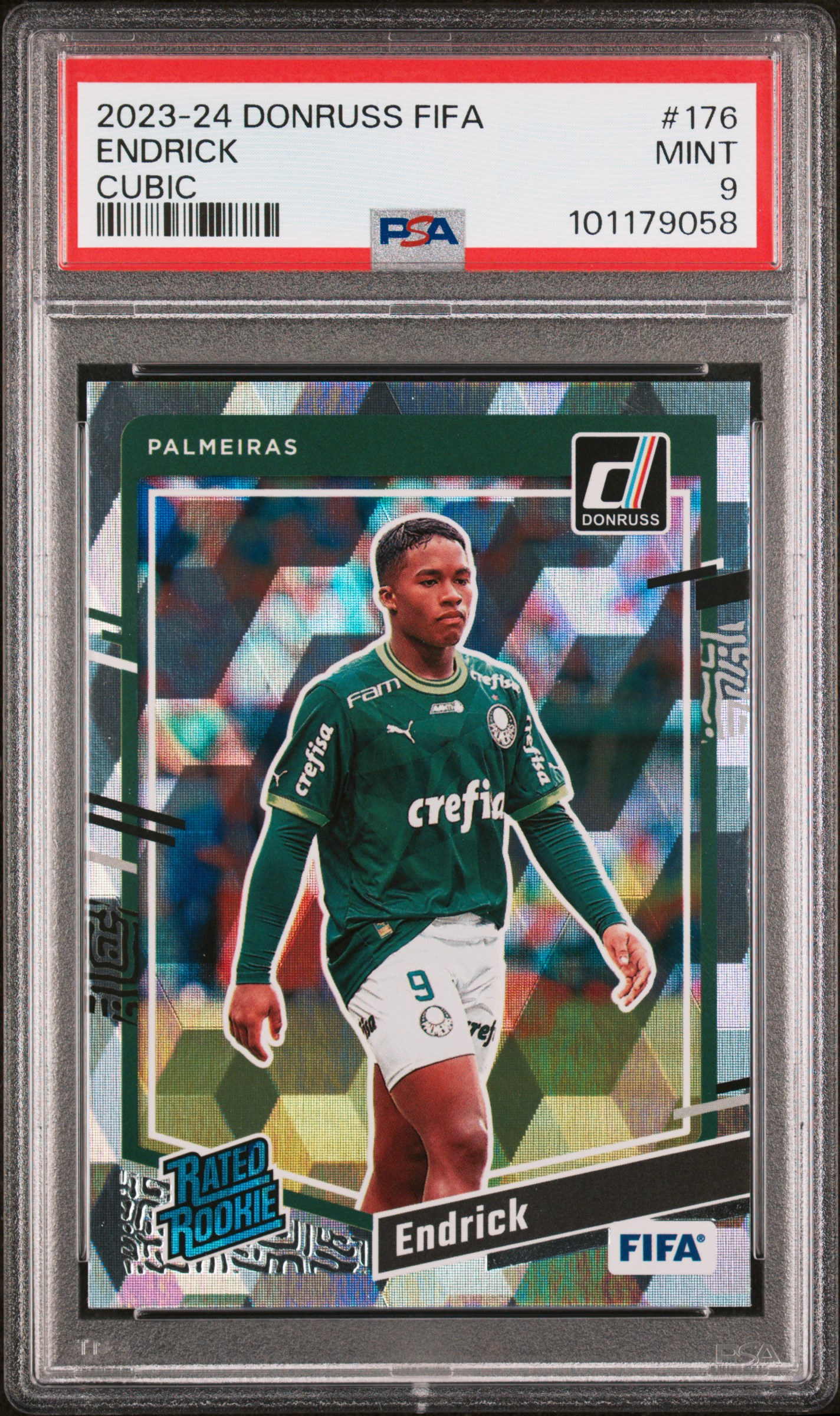 2023-24 Panini Donruss Fifa Endrick #176 (Cubic) Mint 9 front