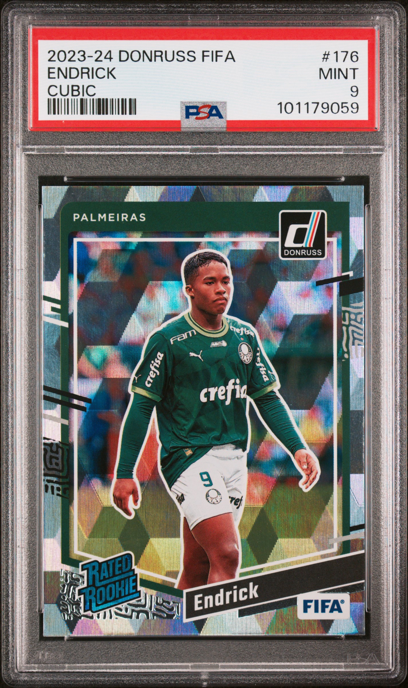 2023-24 Panini Donruss Fifa Endrick #176 (Cubic) Mint 9 front