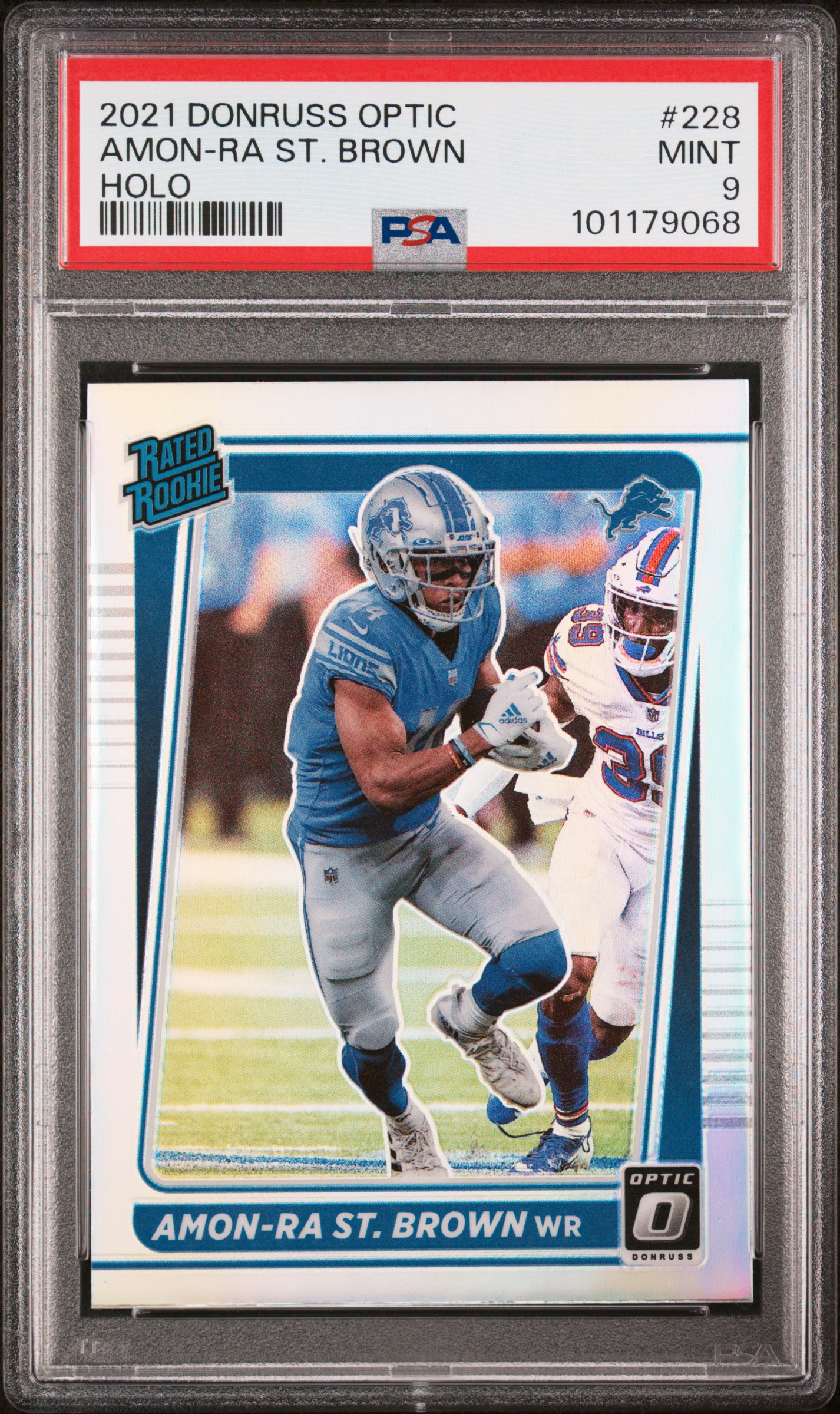 2021 Panini Donruss Optic Amon-Ra St. Brown #228 (Holo) Mint 9 front