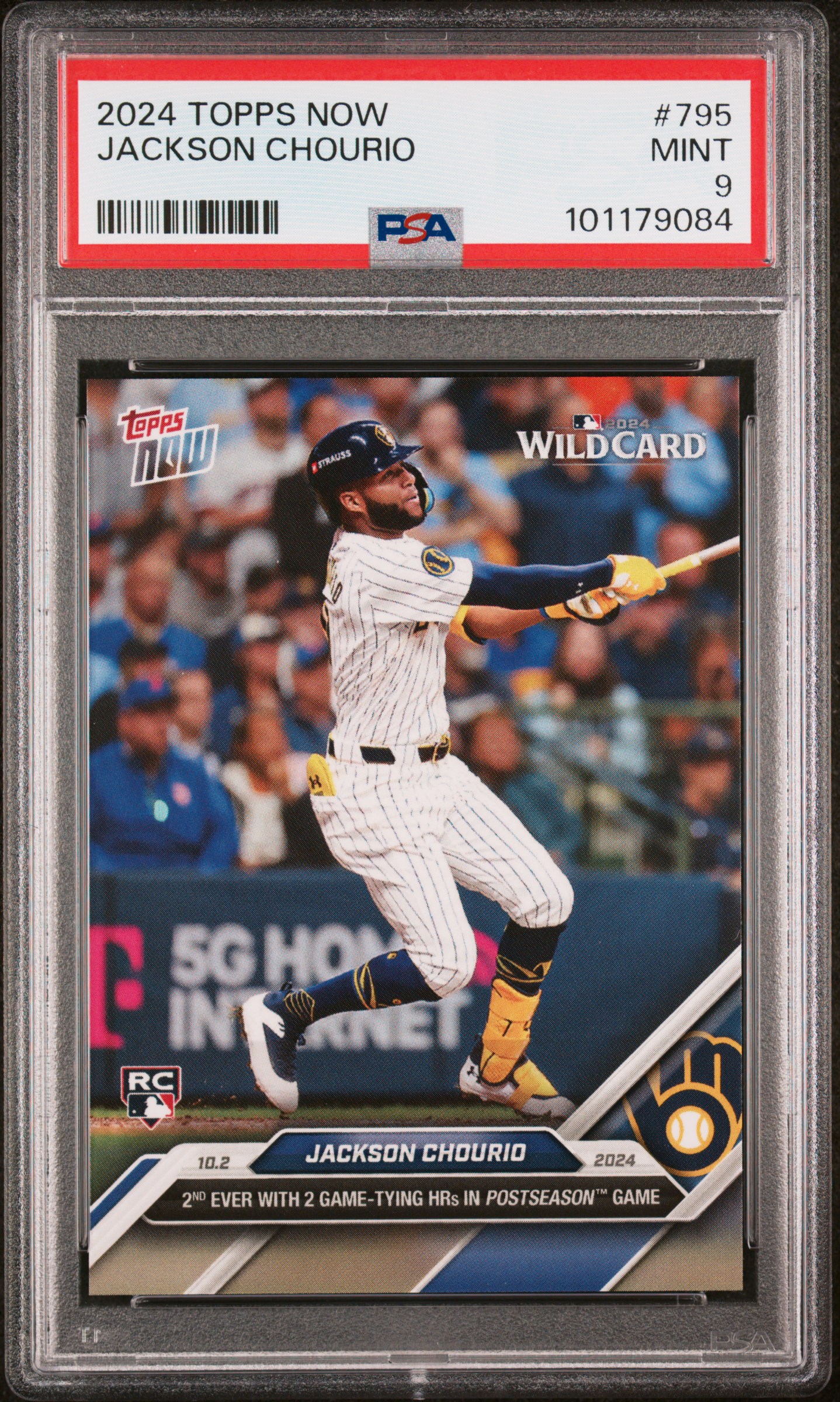 2024 Topps Now Jackson Chourio #795 Mint 9 front