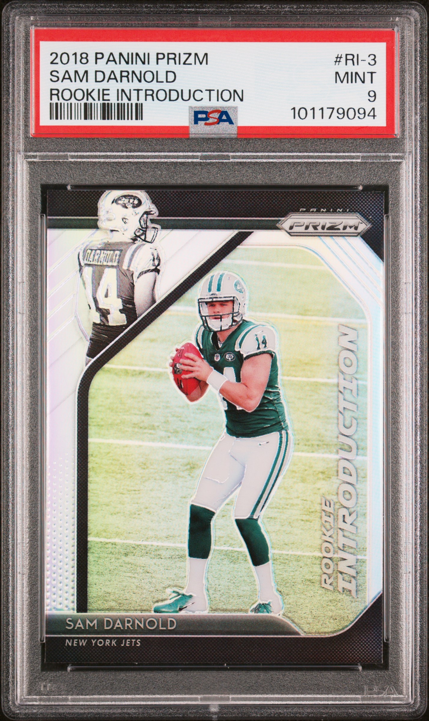 2018 Panini Prizm Rookie Introduction Sam Darnold #Ri-3 (Rookie Introduction) Mint 9 front