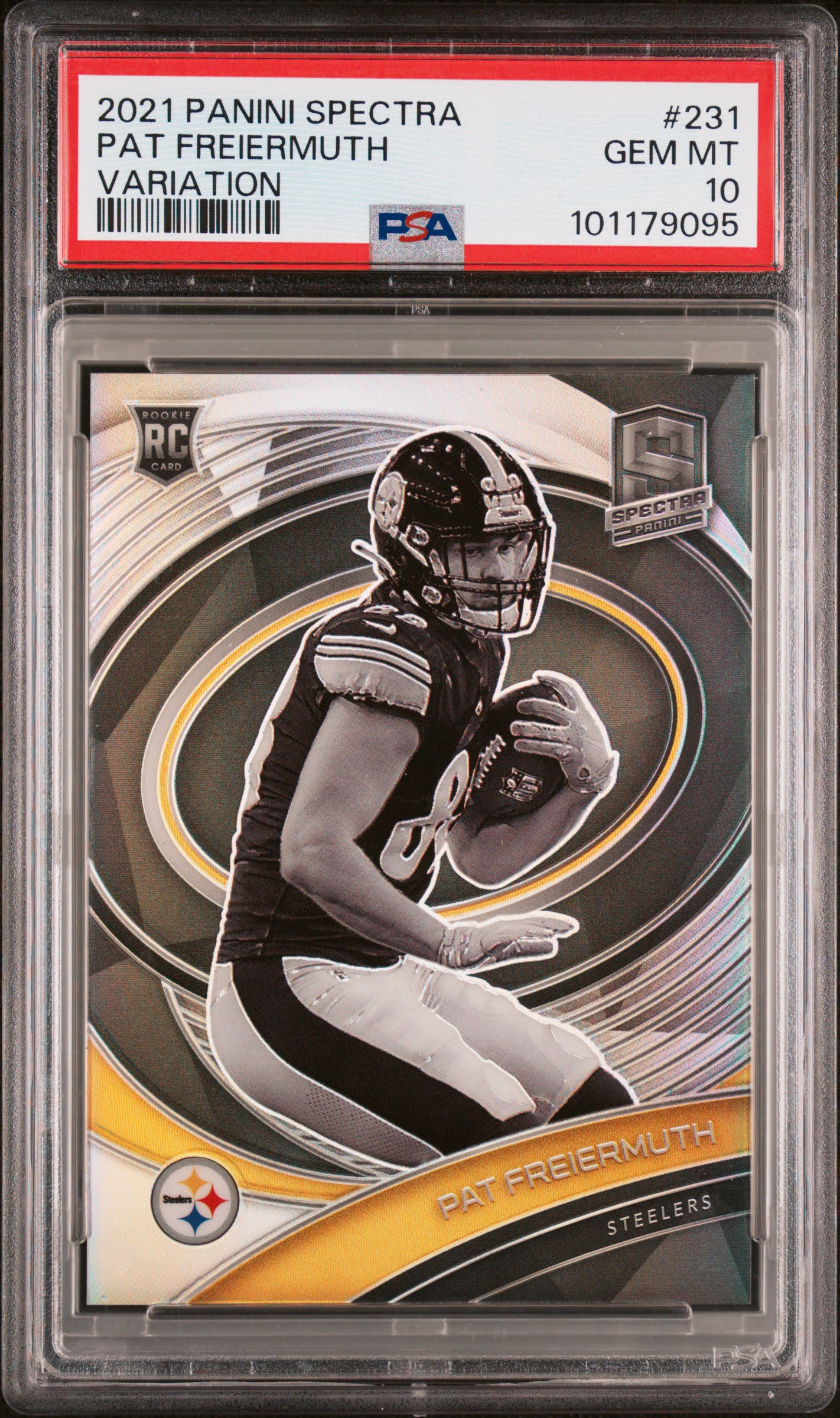 2021 Panini Spectra Pat Freiermuth #231 (Variation) Gem Mt 10 front
