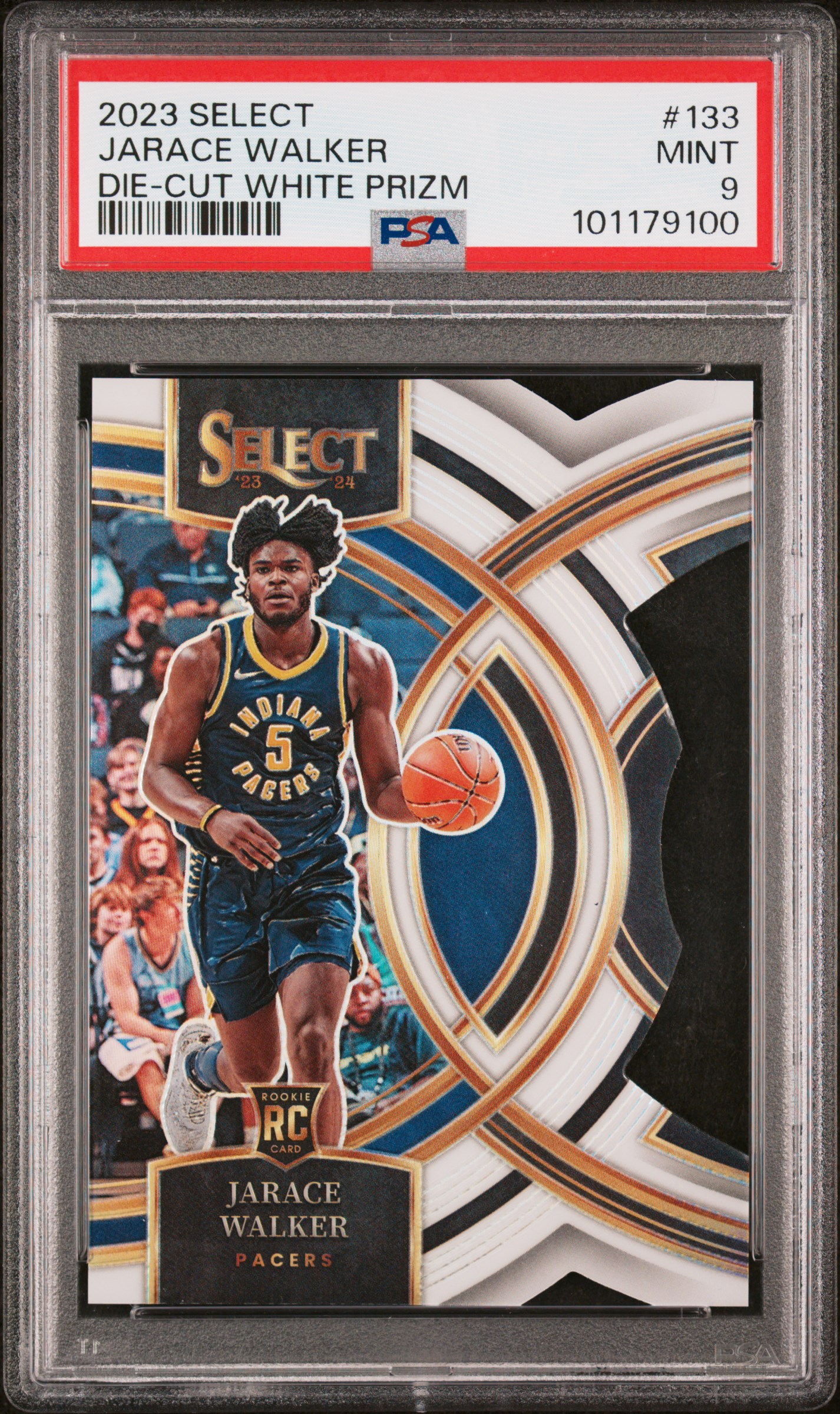 2023 Panini Select Jarace Walker #133 (Die-Cut White Prizm) Mint 9 front