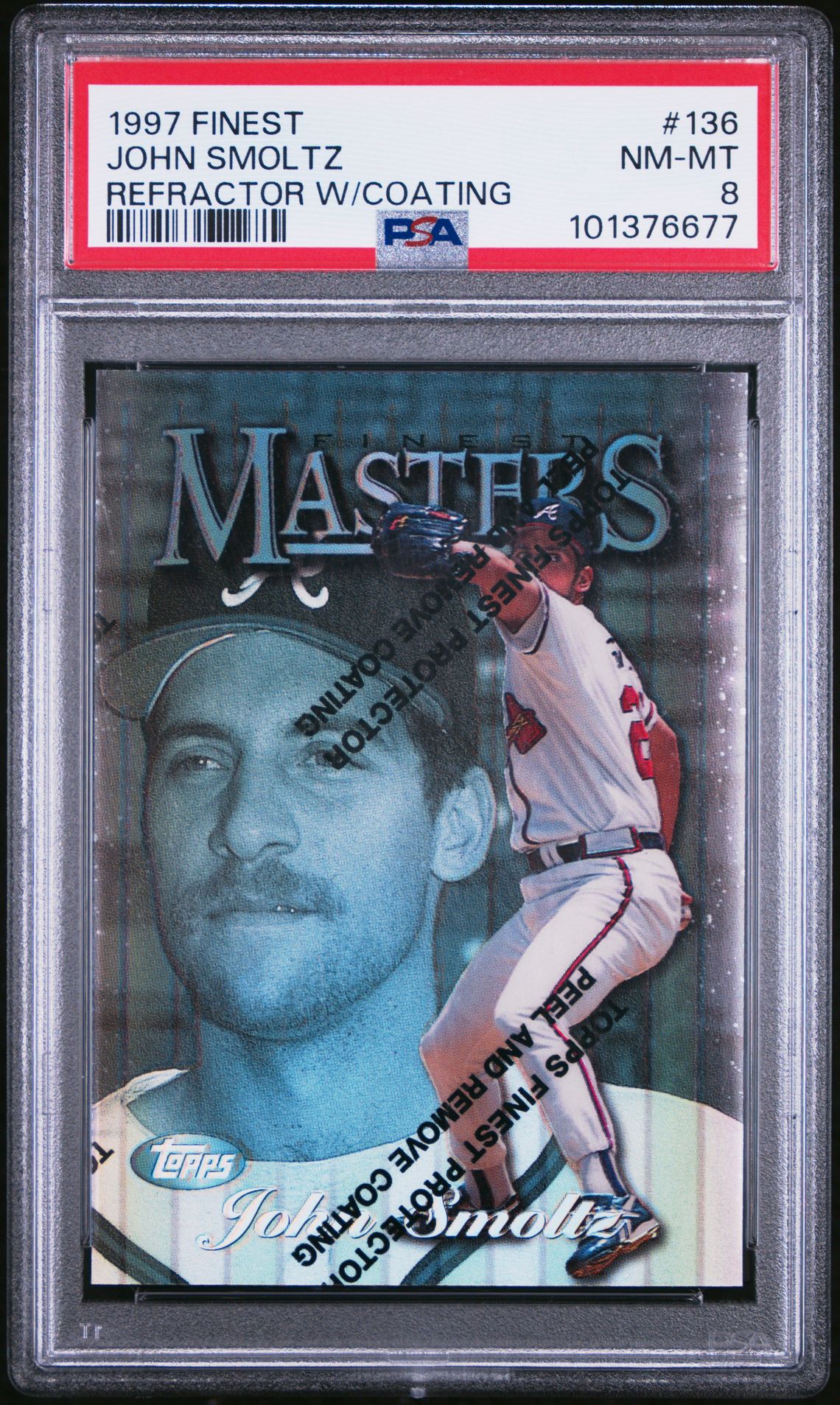1997 Finest FINEST REFRACTOR W/COATING #136 John Smoltz front
