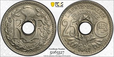 1917 25C Gad-379 F-170 Nickel MS67