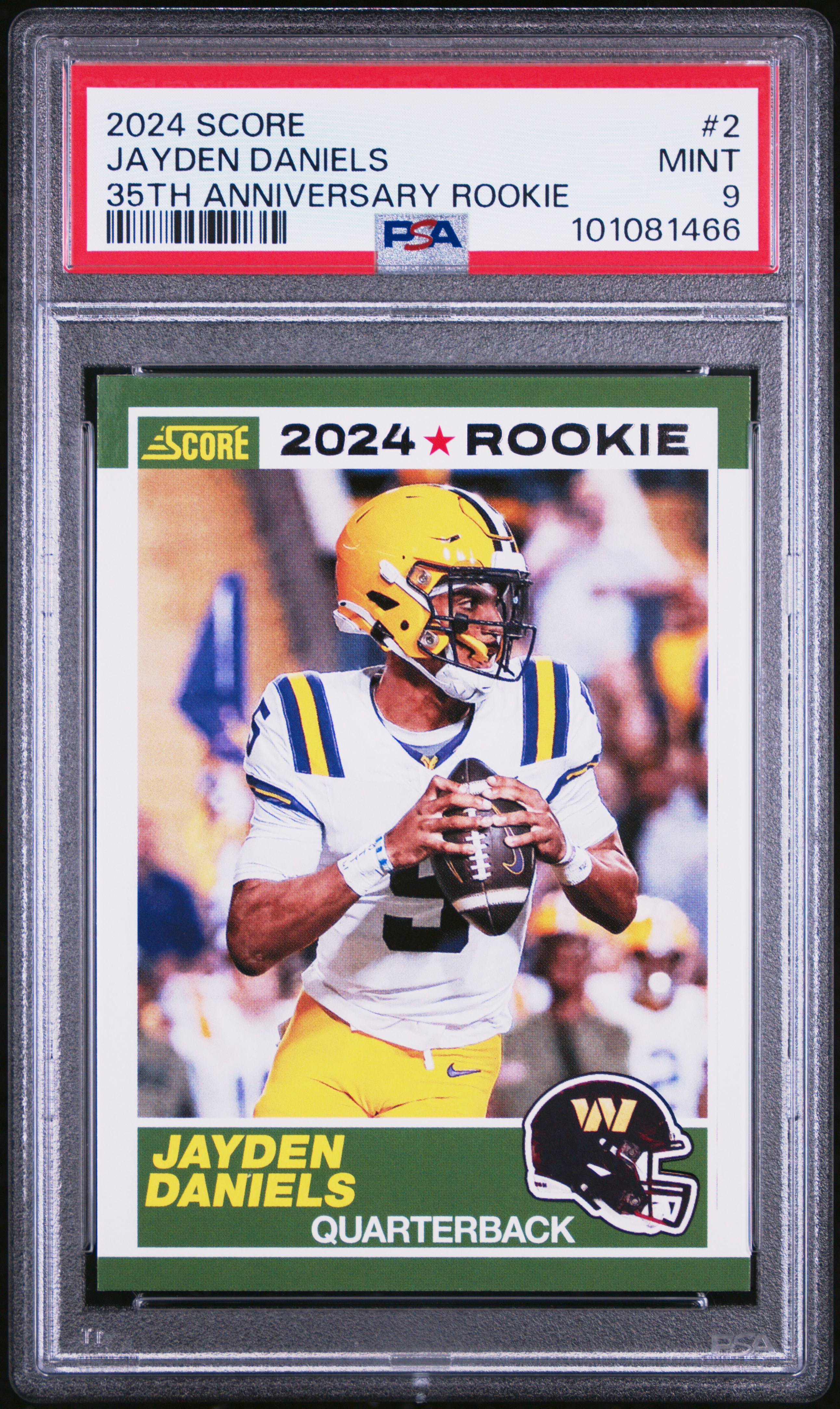 2024 Panini Score 35Th Anniversary Rookie Jayden Daniels #2 Mint 9 front