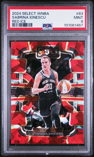 2024 Panini Select Wnba Sabrina Ionescu #63 (Red Ice) Mint 9 front