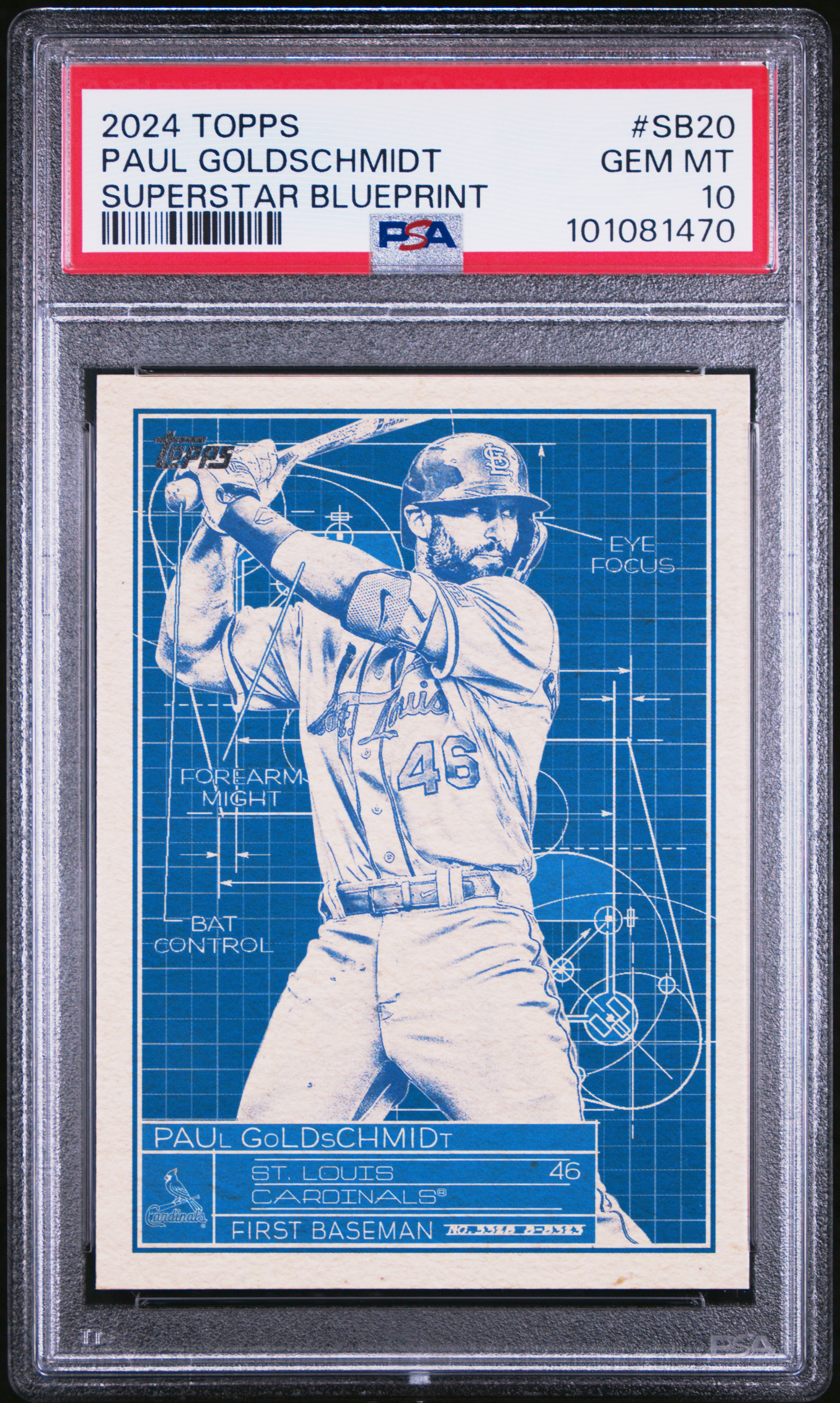 2024 Topps Superstar Blueprint Paul Goldschmidt #Sb20 Gem Mt 10 front