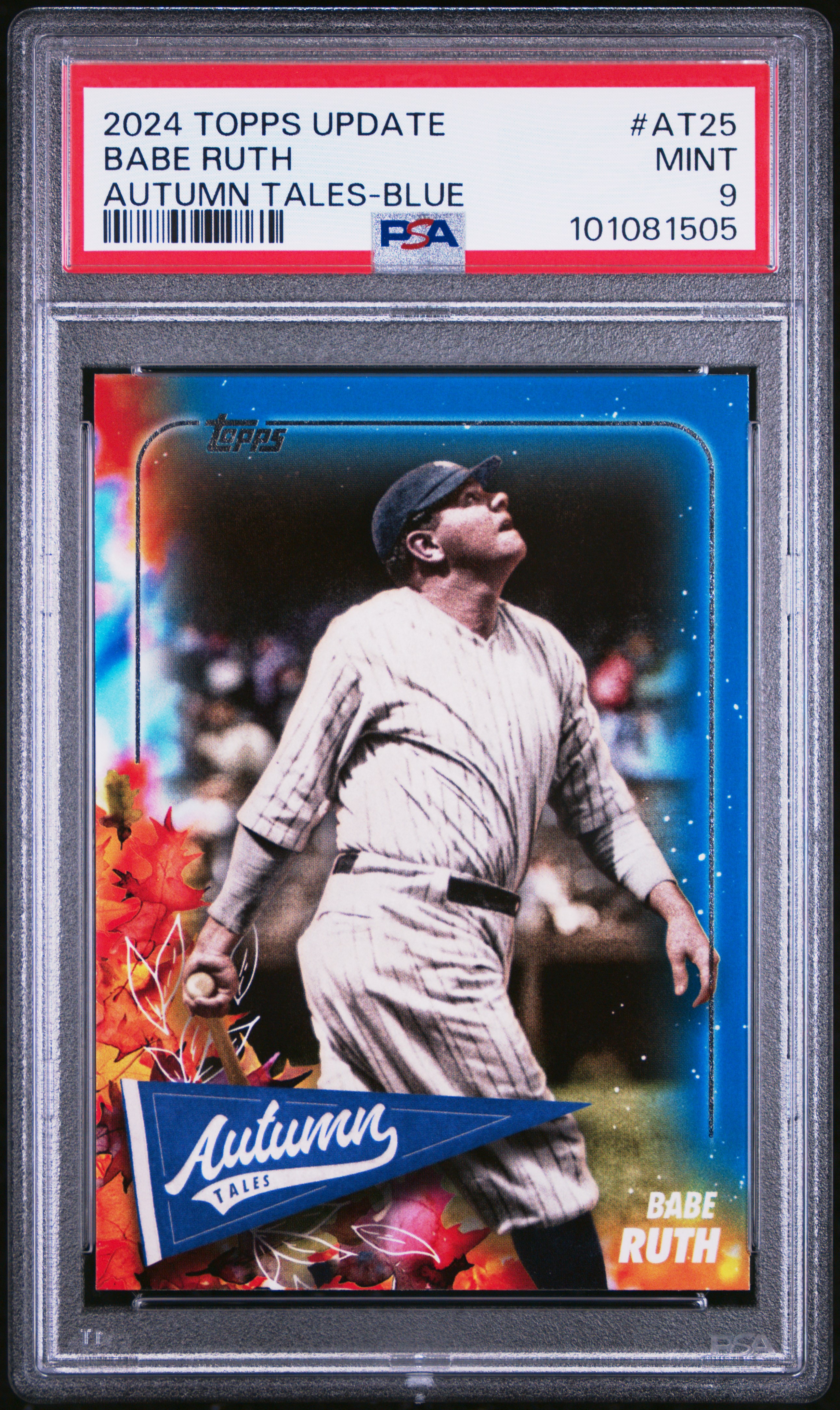 2024 Topps Update Autumn Tales Babe Ruth #At25 (Autumn Tales-Blue) Mint 9 front