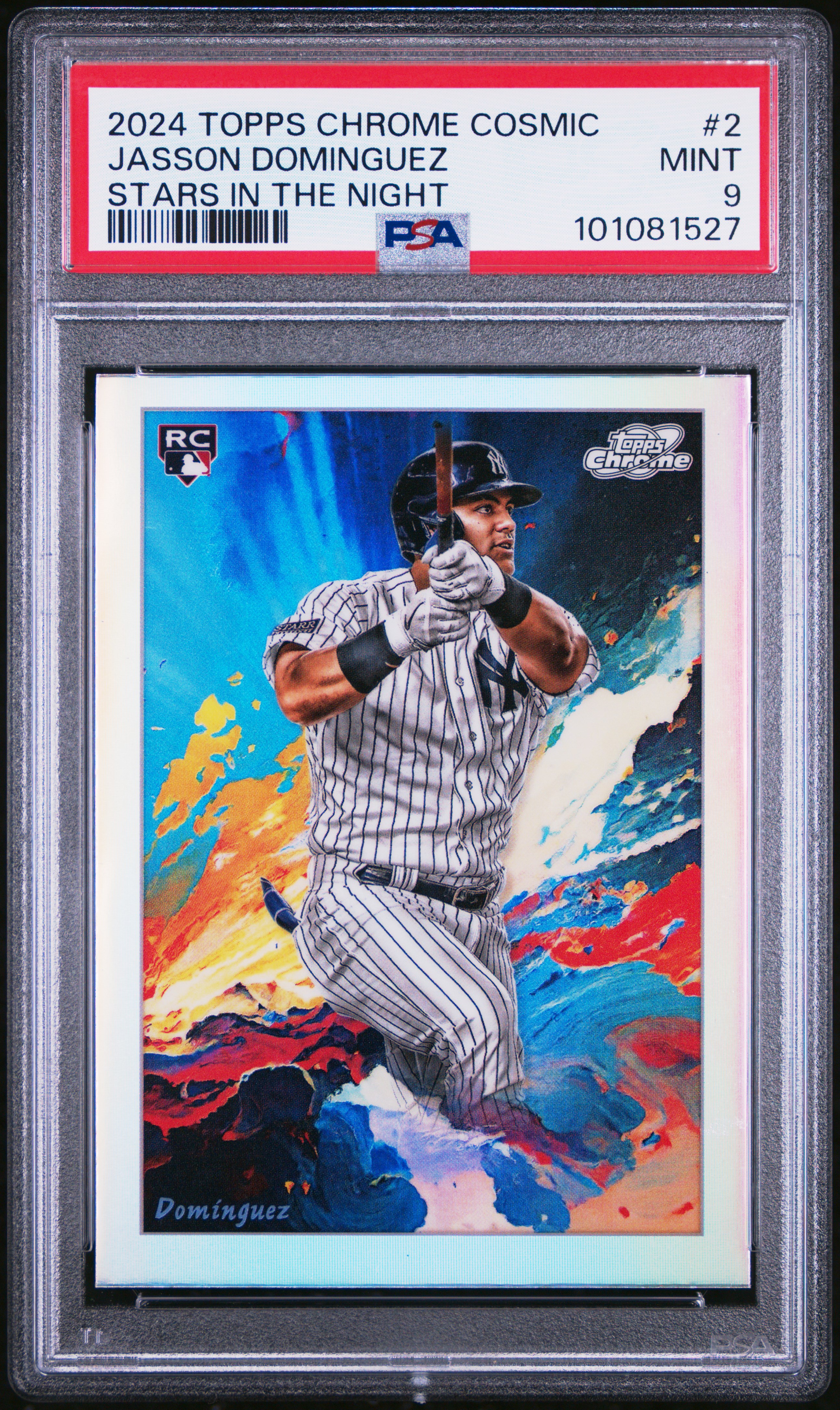 2024 Topps Chrome Cosmic Stars In The Night Jasson Dominguez #2 Mint 9 front