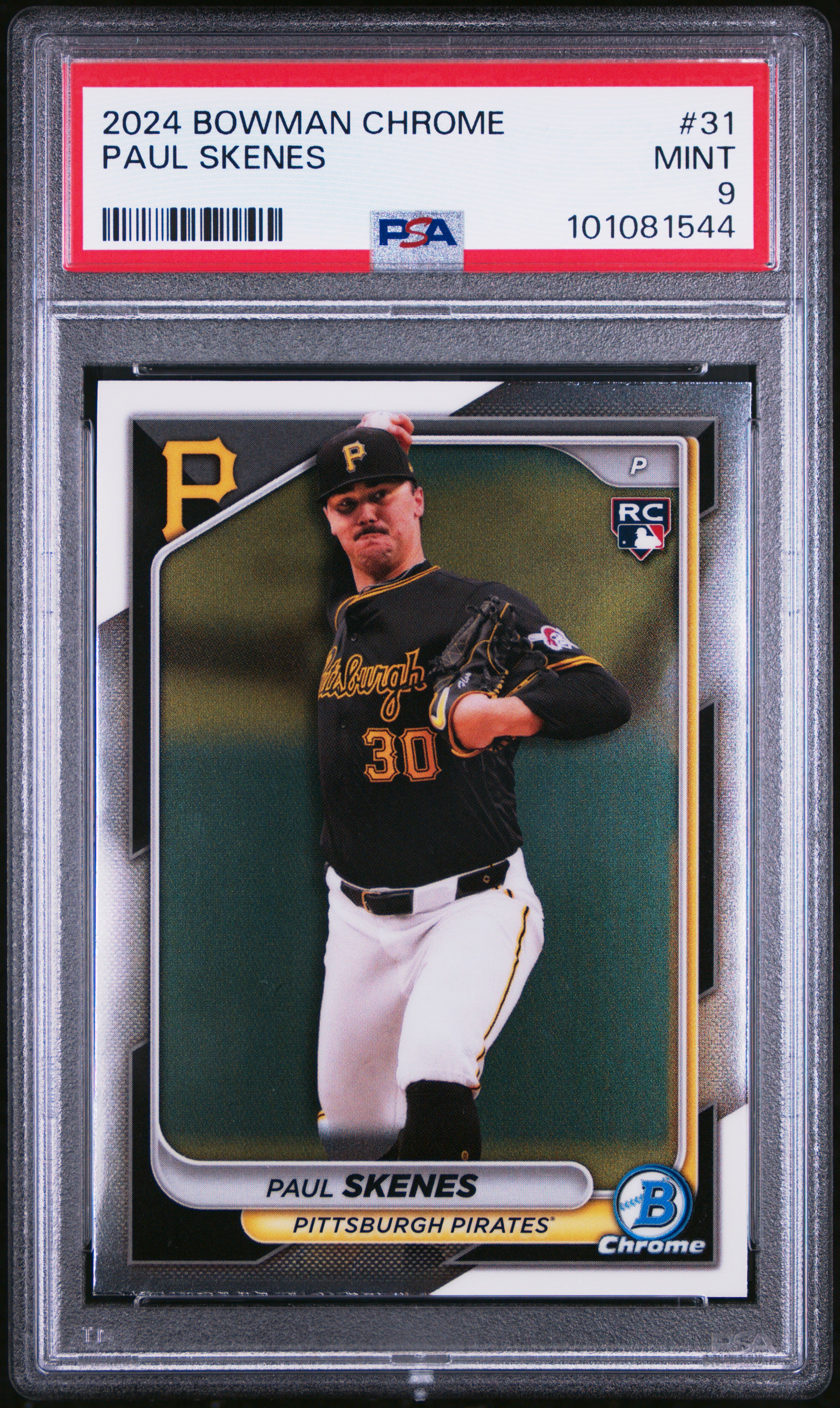 2024 Bowman Chrome Paul Skenes #31 Mint 9 front