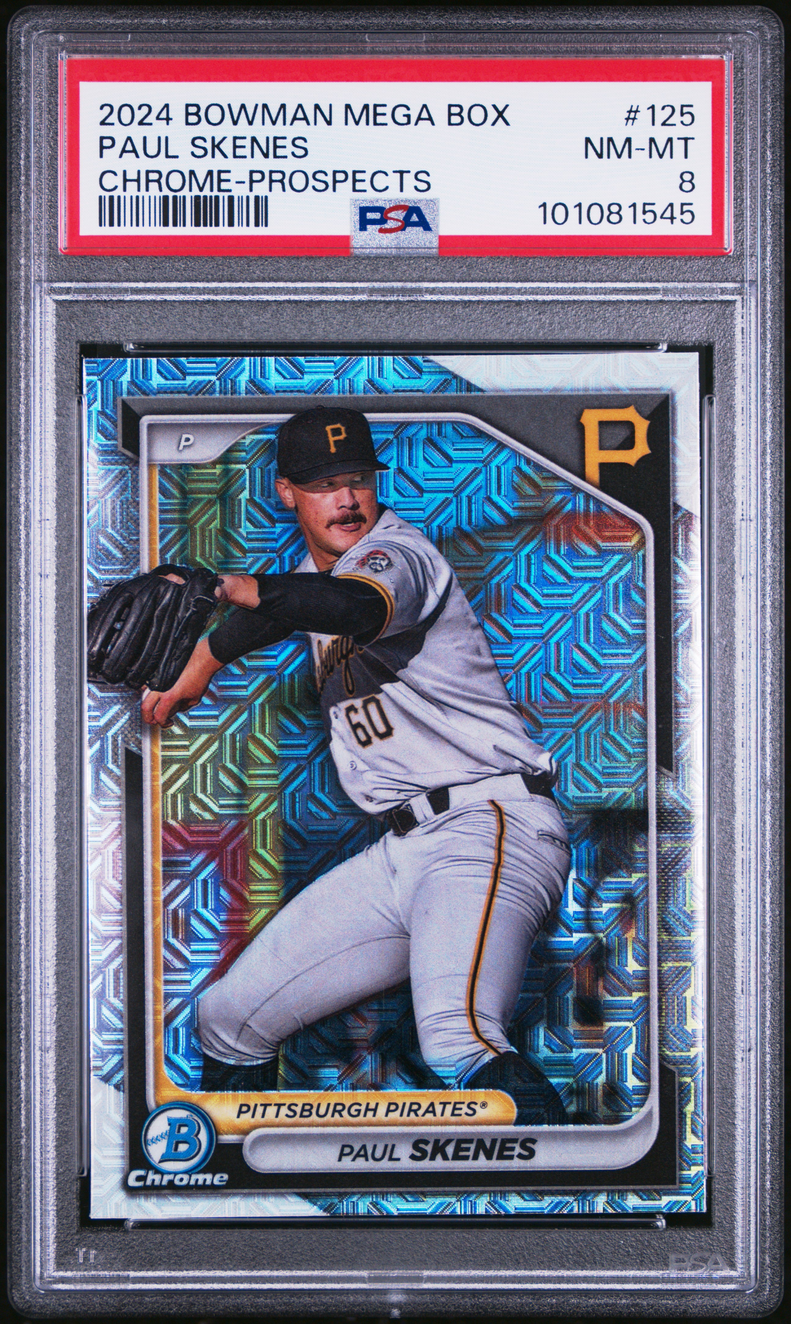 2024 Bowman Mega Box Chrome Prospects Paul Skenes #125 Nm-Mt 8 front