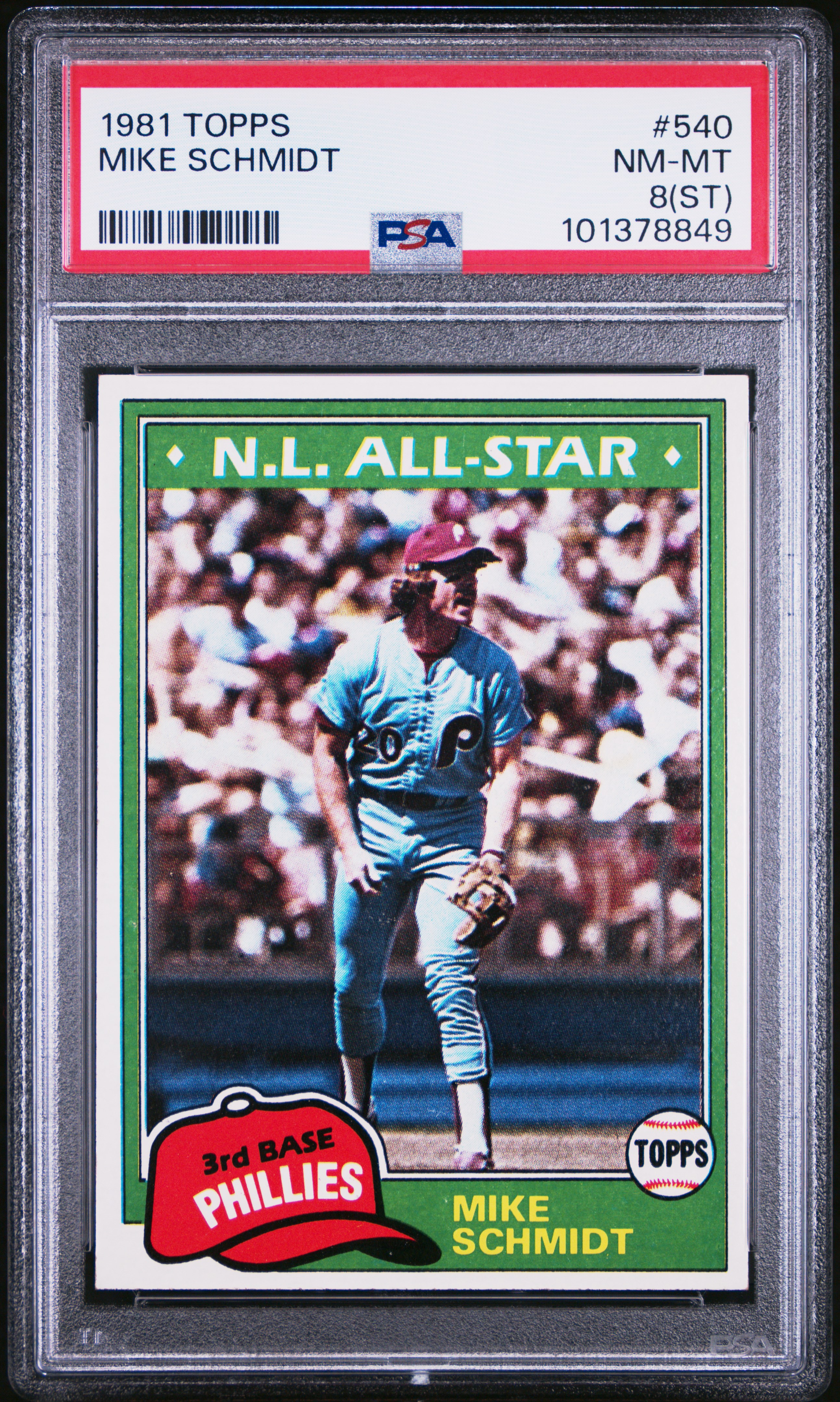 1981 Topps Mike Schmidt #540 Nm-Mt 8 (St) front