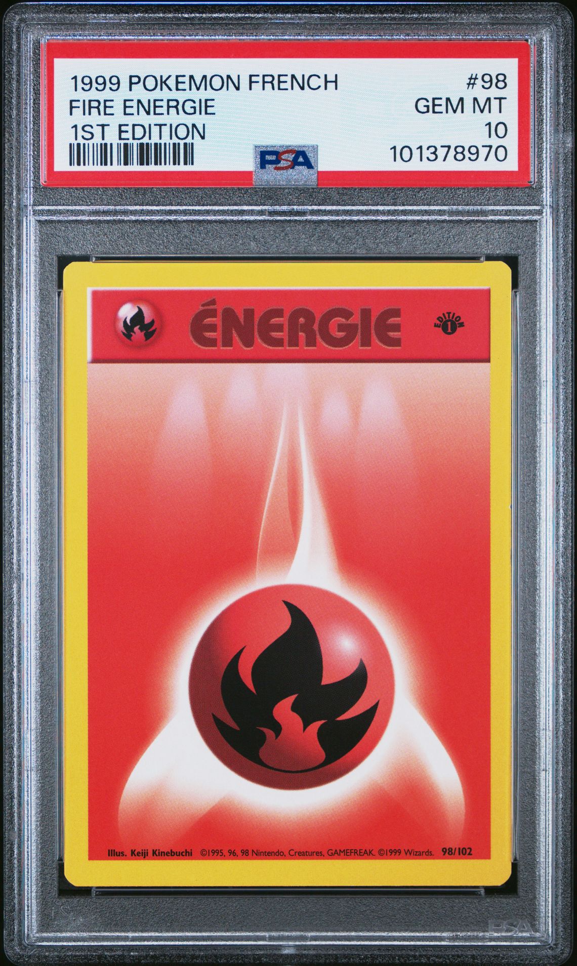 1999 Pokemon POKEMON FRENCH 1st Edition #98 Fire Energie front