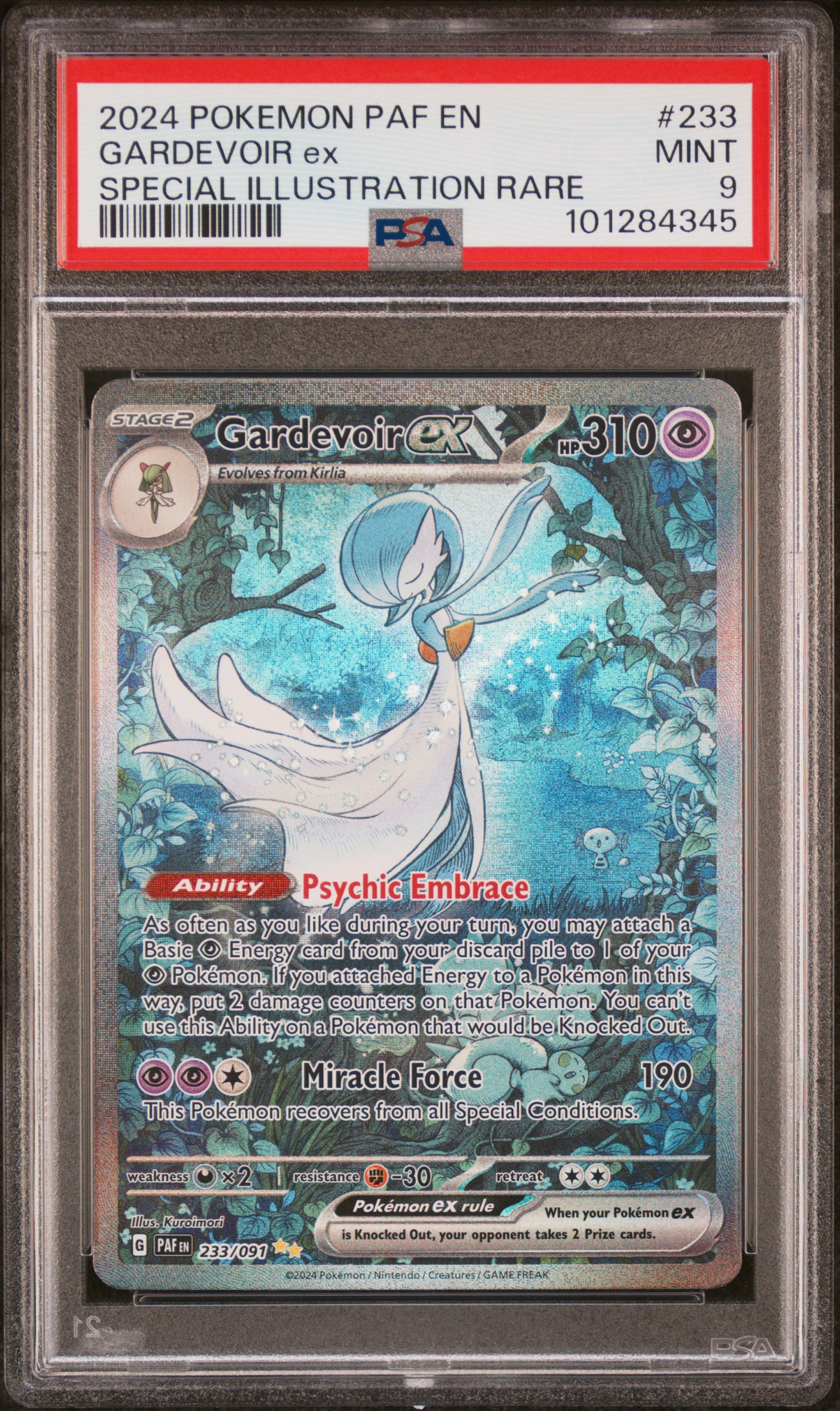 2024 Pokemon Paf En-Paldean Fates Gardevoir Ex #233 (Special Illustration Rare) Mint 9 front