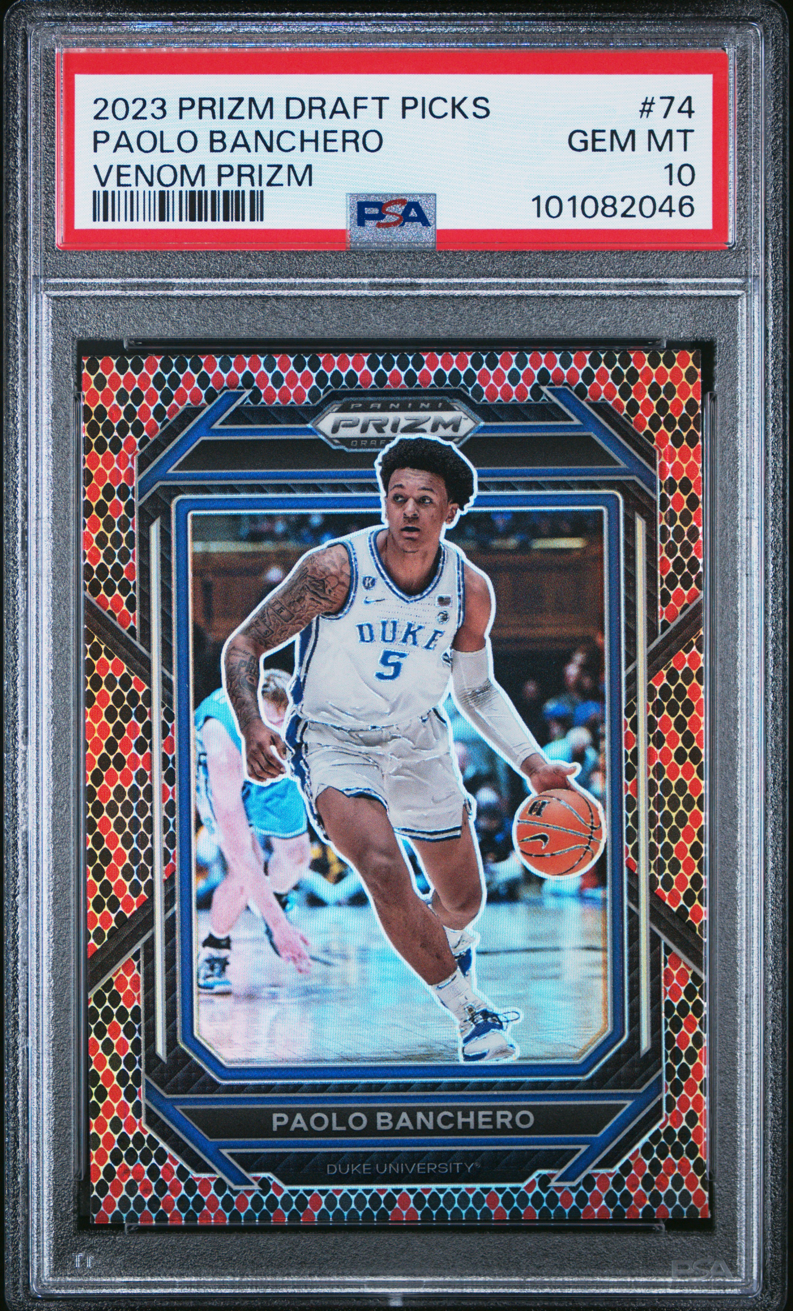 2023 Panini Prizm Draft Picks Paolo Banchero #74 (Venom Prizm) Gem Mt 10 front