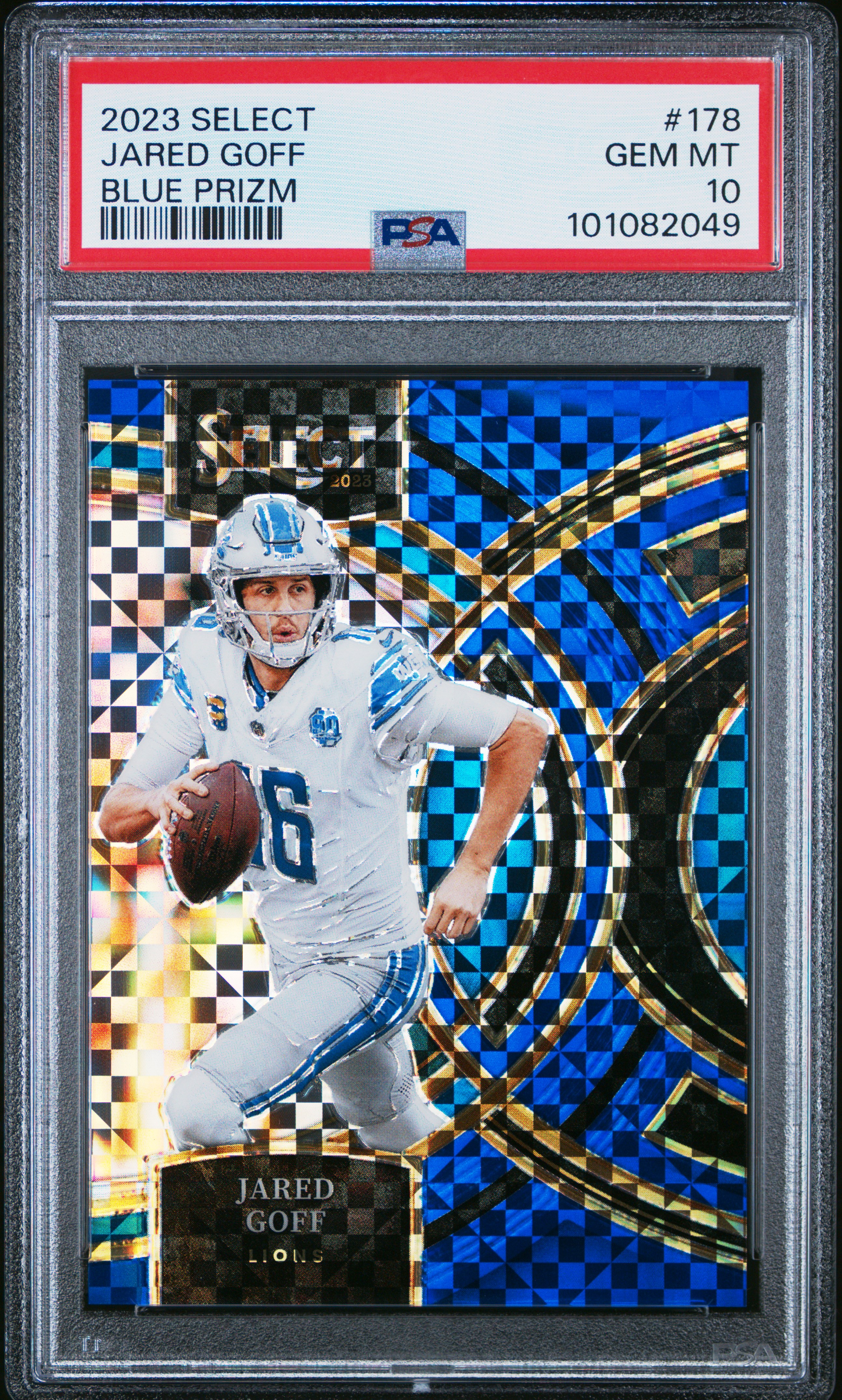 2023 Panini Select Jared Goff #178 (Blue Prizm) Gem Mt 10 front