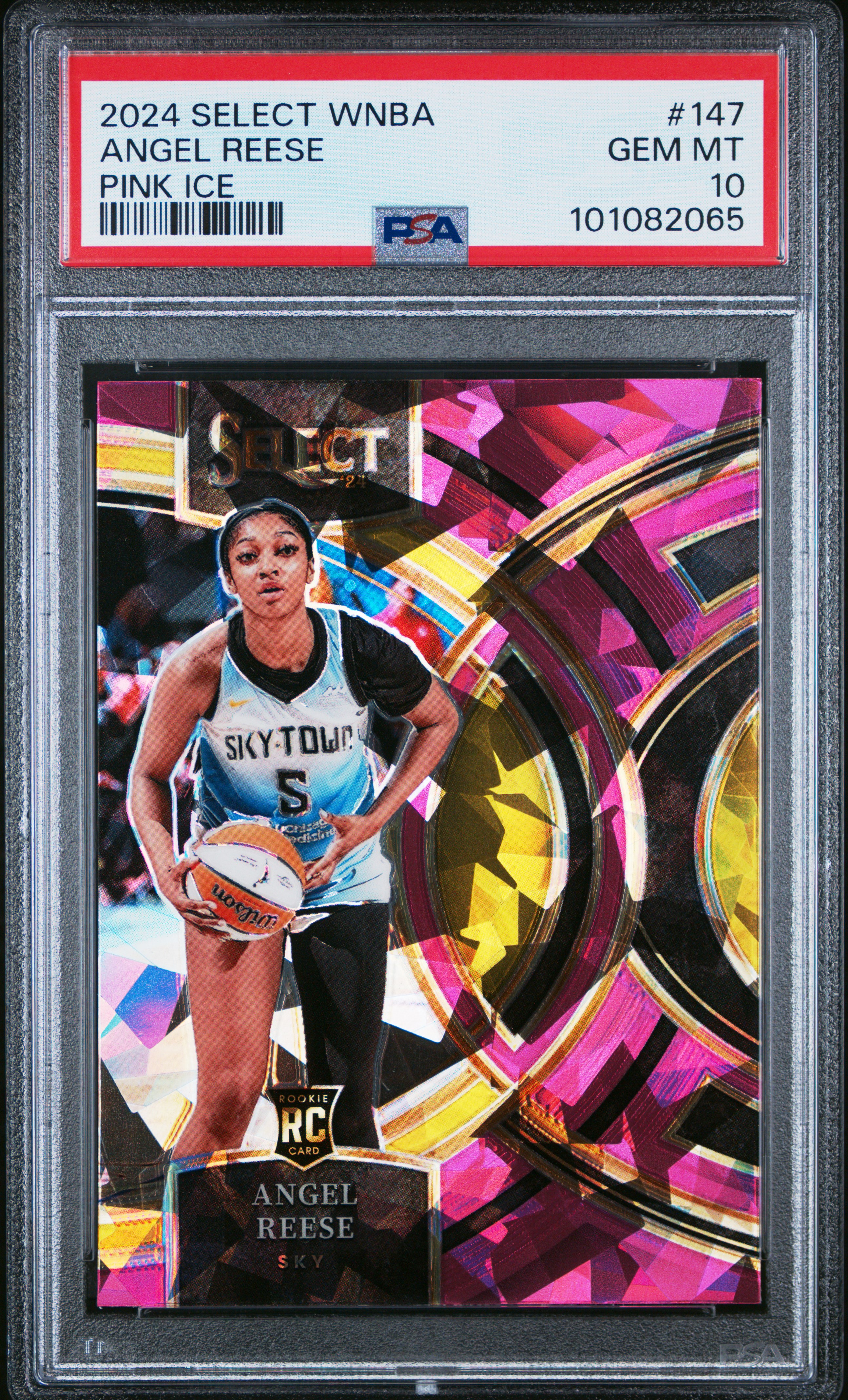 2024 Panini Select Wnba Angel Reese #147 (Pink Ice) Gem Mt 10 front