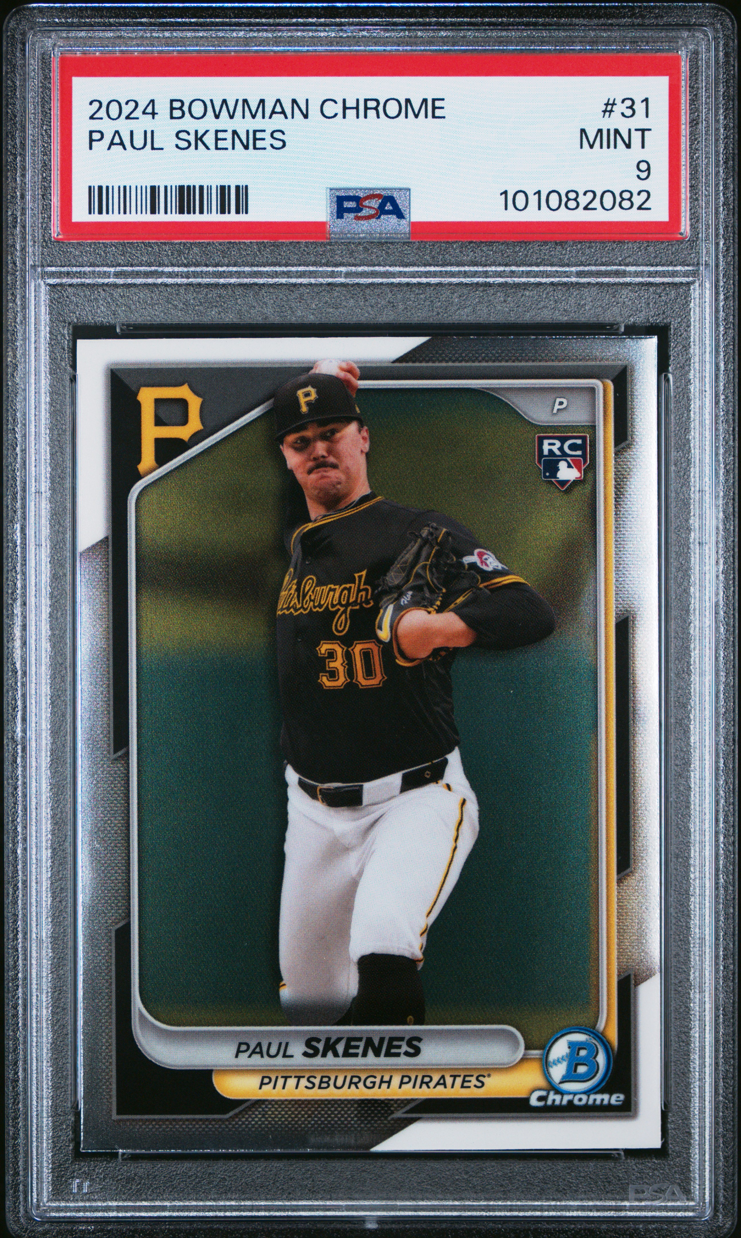2024 Bowman Chrome Paul Skenes #31 Mint 9 front