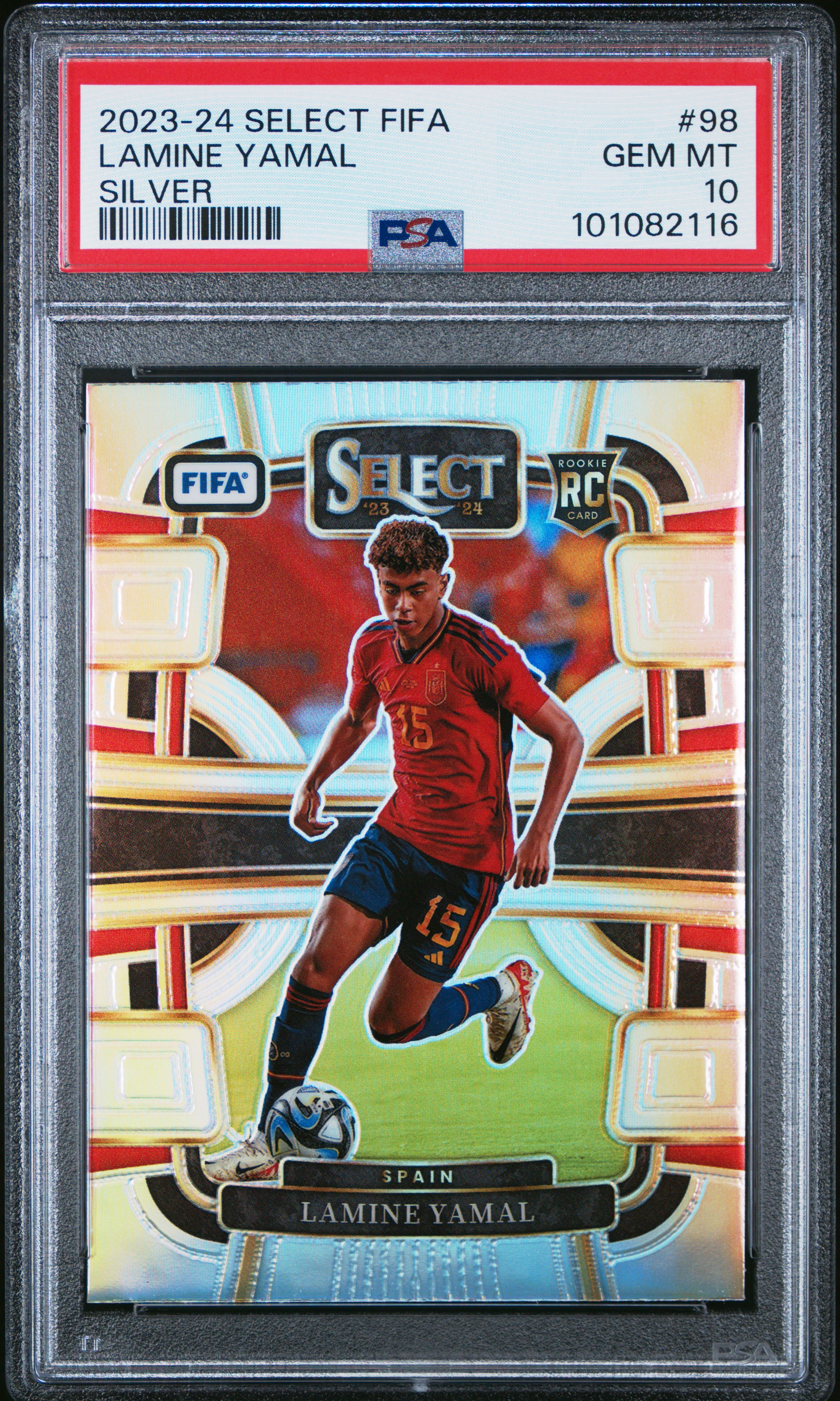 2023-24 Panini Select Fifa Lamine Yamal #98 (Silver) Gem Mt 10 front