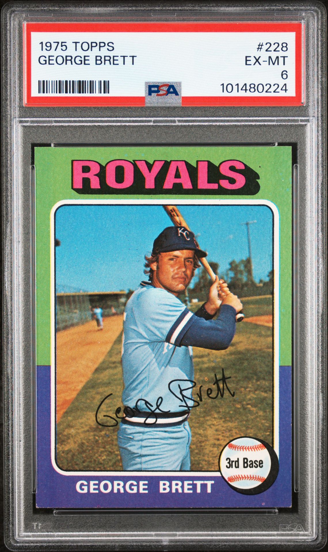 1975 Topps George Brett #228 Ex-Mt 6 front