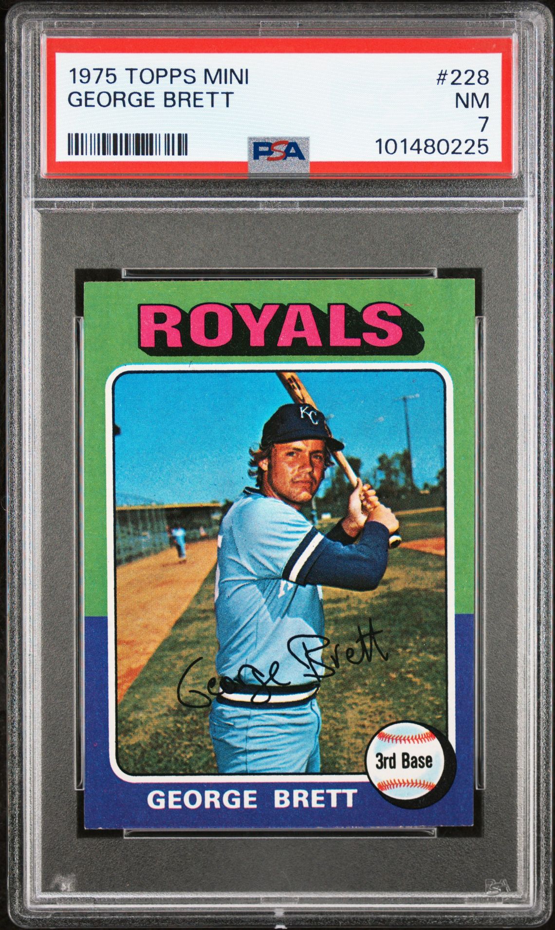1975 Topps Mini George Brett #228 Nm 7 front