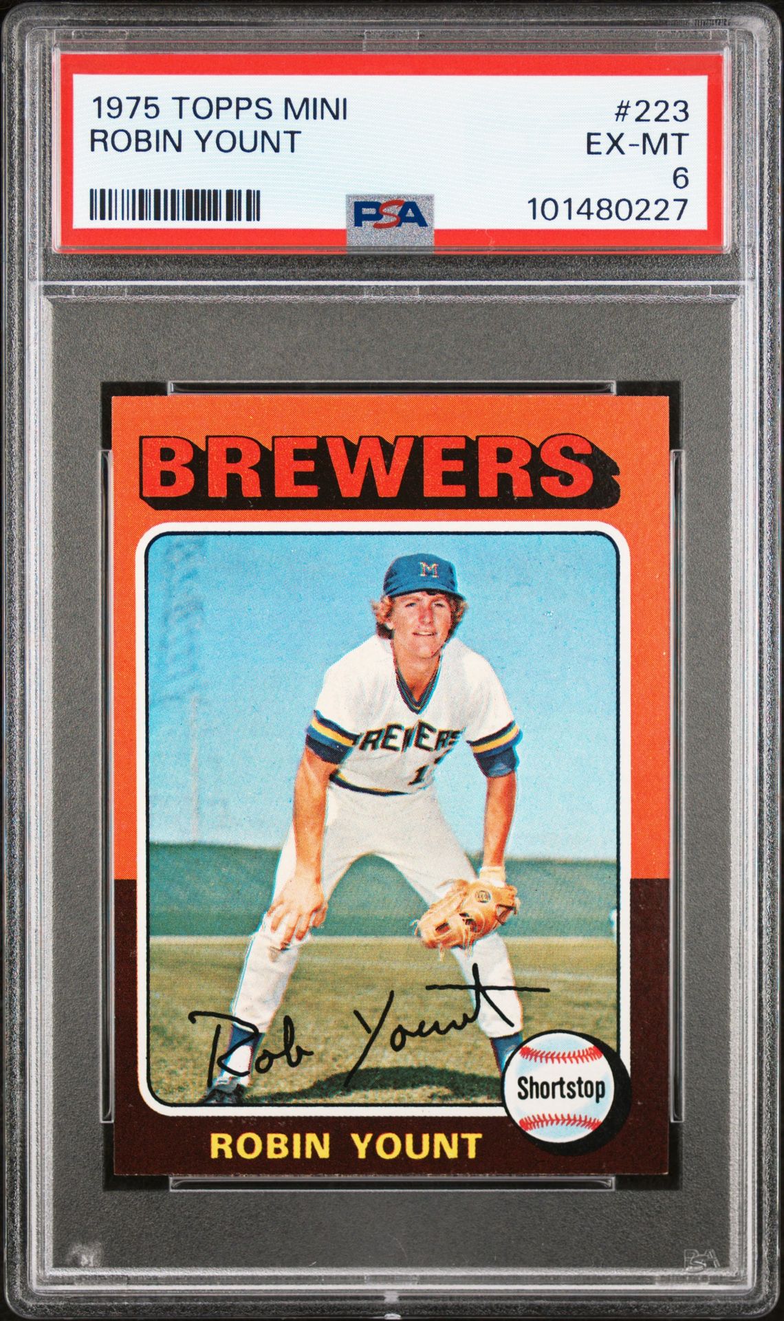1975 Topps Mini Robin Yount #223 Ex-Mt 6 front