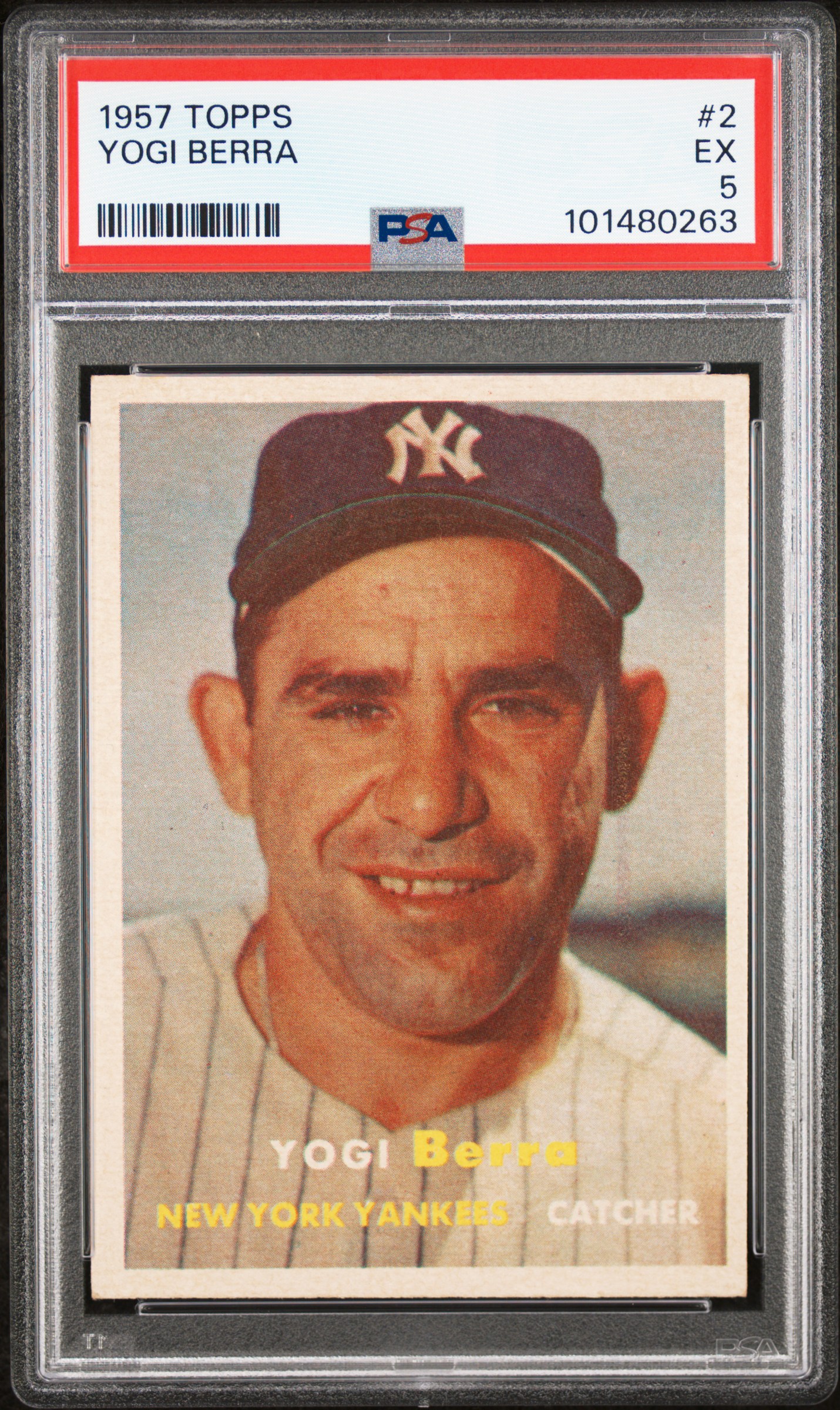 1957 Topps Yogi Berra #2 Ex 5 front