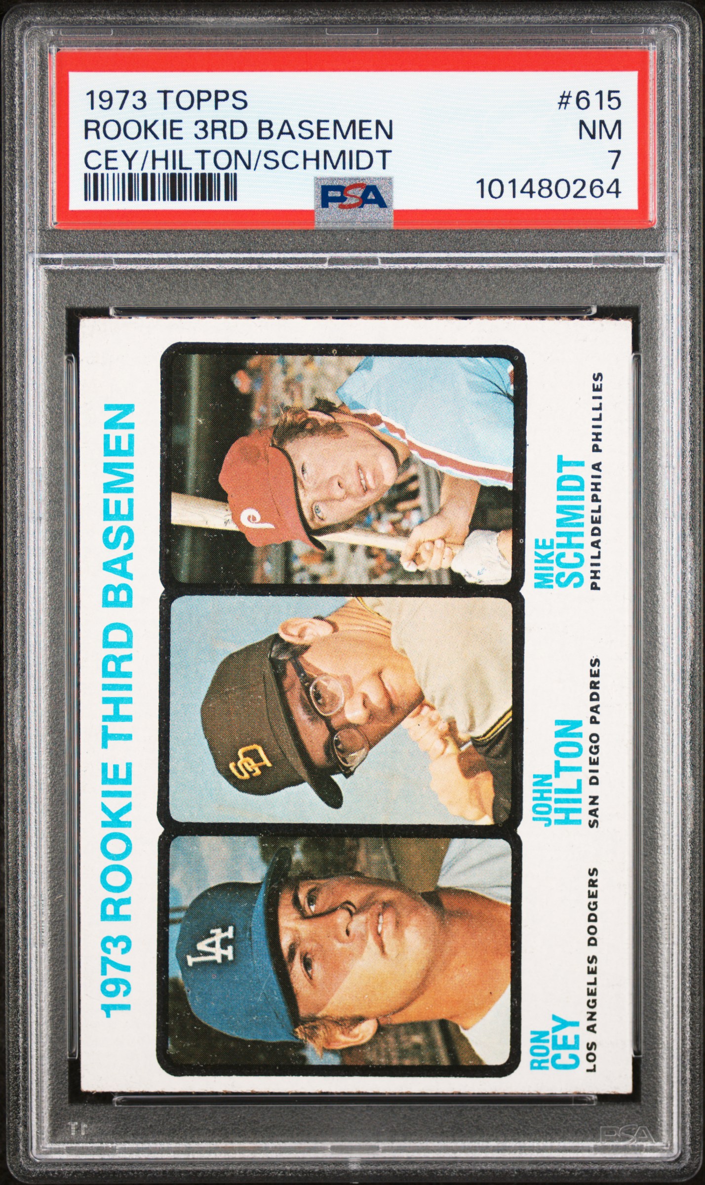 1973 Topps Rookie 3Rd Basemen #615 (Cey/Hilton/Schmidt) Nm 7 front